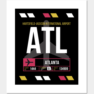 Atlanta (ATL) Airport Code Baggage Tag Posters and Art